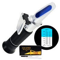 ILRE-74 Beer Brix & Specific Gravity Refractometer with ATC Optic Dual Scale 0~32% Brix 1.000-1.130 SG Wine Wort Making Beer Brewing Fruit Juice Hops Sugar Homebrew Kit - Instrulife