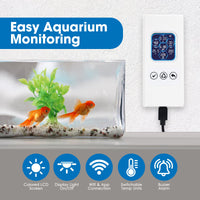ILWQ-504 Smart Aquarium Water Quality Monitor – 7-in-1 Real-Time Water Tester for pH, Temperature, TDS, EC, Salinity, Specific Gravity & ORP – WiFi Connected with Mobile Alerts - Instrulife