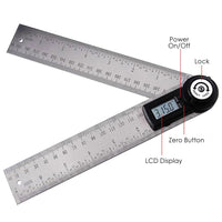 ILAF-90 Digital 2-in-1 Angle Finder Meter Protractor Ruler 360° 400mm Measure CE Marking LCD Display - Instrulife