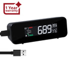 ILAQ-481 Portable CO2 Monitor with Temperature & Humidity Measurement NDIR Sensor Technology, 3-Color Air Quality Alert, Rechargeable Battery 40+ Hour Continuous Usage - Instrulife
