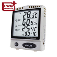 ILDA-287 WBGT SD Card Datalogger Temperature Humidity Meter Desktop / Wallmount Logger with 8GB SDHC Card LED Audible Alarm Real time Logging - Instrulife