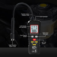 ILBT-505 Brake Fluid Tester 0~4% Range Digital Brake Oil Detector for DOT3, DOT4, DOT5.1 Color Backlight & Buzzer Alarm for Safe Brake Oil Change of Car Motorcycle Vehicle Truck Automobile - Instrulife