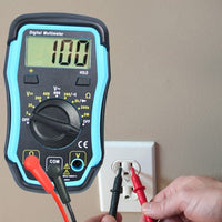 ILMU-1008 Digital Multimeter w/ Test Leads, Overload Protection, DC AC Voltage Resistance Diode Measure DMM Multi Meter Tester 1999 Readings, Backlight - Instrulife