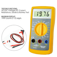 ILMU-1009 Digital Multimeter 1999 Counts ACV DCV DC Current Diode Battery Tester Meter LCD Display CE Marking - Instrulife