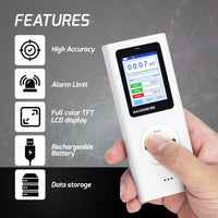 ILEM-506 Digital Gauss Meter / Tesla Meter - High Precision Portable Magnetic Field Detector 0~25k Gs (0~2500 mT) Range for Magnet Testing, Motors & Industrial Applications HD Colored Display with Hall Sensor - Instrulife