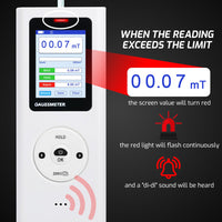 ILEM-506 Digital Gauss Meter / Tesla Meter - High Precision Portable Magnetic Field Detector 0~25k Gs (0~2500 mT) Range for Magnet Testing, Motors & Industrial Applications HD Colored Display with Hall Sensor - Instrulife