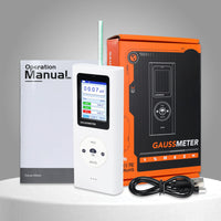 ILEM-506 Digital Gauss Meter / Tesla Meter - High Precision Portable Magnetic Field Detector 0~25k Gs (0~2500 mT) Range for Magnet Testing, Motors & Industrial Applications HD Colored Display with Hall Sensor - Instrulife