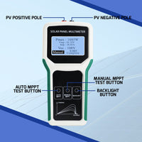 ILEM-509 Solar Panel Meter 5-1800W MPPT Tester with Auto/Manual Detection Voltage, Current, Photovoltaic Panel Multimeter for PV Systems - Instrulife