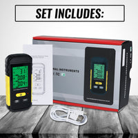 ILEM-511 Professional 3-in-1 EMF RF Meter: Electric / Magnetic / RF Field Detector with Data Hold & Alarm, EMF Safety Tester for Home / Industry Use - Instrulife