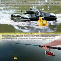 ILFF-11 Lucky Portable Wireless Fish Finder Locator with 45m (135ft) Depth & 120m (400ft) Wireless Range, Display Water Temperature/ Fish Size & Location, Fishing Gear Tools for Fresh & Salt water, Ocean, Sea, Lake, River, Ice Icy Water, 90° beam angle - Instrulife