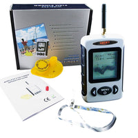 ILFF-11 Lucky Portable Wireless Fish Finder Locator with 45m (135ft) Depth & 120m (400ft) Wireless Range, Display Water Temperature/ Fish Size & Location, Fishing Gear Tools for Fresh & Salt water, Ocean, Sea, Lake, River, Ice Icy Water, 90° beam angle - Instrulife