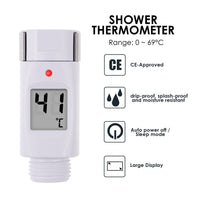 ILSH-36 Waterproof Digital Shower Thermometer w/ Alarm Alert Hot Cold CE Approved 0 ~ 69°C - Instrulife