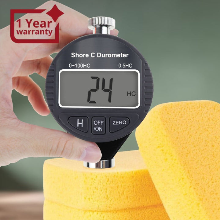 ILHT-560 Shore C Digital Hardness Meter Durometer 0~100HC, for Soft Rubber Testing, Foam, Sponges with LCD Display Pocket Size Tester - Instrulife