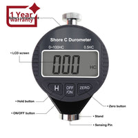 ILHT-560 Shore C Digital Hardness Meter Durometer 0~100HC, for Soft Rubber Testing, Foam, Sponges with LCD Display Pocket Size Tester - Instrulife