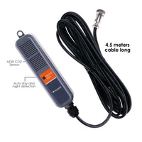 ILAQ-7530 Digital CO2 Carbon Dioxide IAQ Monitor Controller with Relay Function 4.5M Cable NDIR Sensing Probe for Green House Home, Office, Factory - Instrulife
