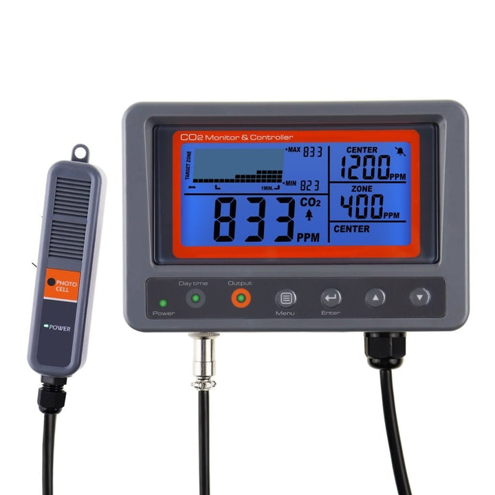 ILAQ-7530 Digital CO2 Carbon Dioxide IAQ Monitor Controller with Relay Function 4.5M Cable NDIR Sensing Probe for Green House Home, Office, Factory - Instrulife