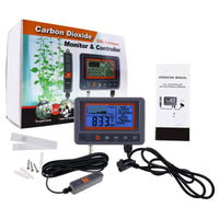 ILAQ-7530 Digital CO2 Carbon Dioxide IAQ Monitor Controller with Relay Function 4.5M Cable NDIR Sensing Probe for Green House Home, Office, Factory - Instrulife
