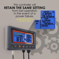 ILAQ-7530 Digital CO2 Carbon Dioxide IAQ Monitor Controller with Relay Function 4.5M Cable NDIR Sensing Probe for Green House Home, Office, Factory - Instrulife