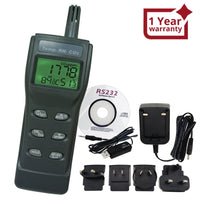 ILDA-77535_CD High Accuracy CO2, RH & Temp Real-Time Monitor Kit Set w/PC Software Recording Analyzer, Portable Indoor Air Quality Carbon Dioxide Meter Sensor, Temperature/Dew Point/Wet Bulb/Humidity - Instrulife