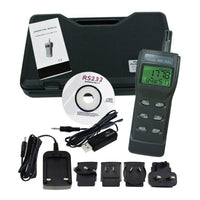 ILDA-77535_CD High Accuracy CO2, RH & Temp Real-Time Monitor Kit Set w/PC Software Recording Analyzer, Portable Indoor Air Quality Carbon Dioxide Meter Sensor, Temperature/Dew Point/Wet Bulb/Humidity - Instrulife
