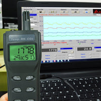 ILDA-77535_CD High Accuracy CO2, RH & Temp Real-Time Monitor Kit Set w/PC Software Recording Analyzer, Portable Indoor Air Quality Carbon Dioxide Meter Sensor, Temperature/Dew Point/Wet Bulb/Humidity - Instrulife