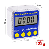 ILAF-38 Digital Bevel Box Inclinometer with Magnets & Always Upright Display Protractor Large LCD - Instrulife