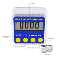 ILAF-38 Digital Bevel Box Inclinometer with Magnets & Always Upright Display Protractor Large LCD - Instrulife