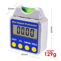 ILAF-38SS Digital Bevel Box Inclinometer with Spirit Level Angle Finder Protractor Always Upright Reading - Instrulife