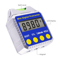 ILAF-38SS Digital Bevel Box Inclinometer with Spirit Level Angle Finder Protractor Always Upright Reading - Instrulife