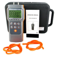 ILMA-817 Digital Differential Air Pressure Manometer 15.000psi Gauge High Accuracy Portable Meter HVAC Test Tool - Instrulife