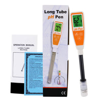 ILWQ-298 Long Glass Tube Pentype pH Meter Sharp Tip Probe Digital Water Quality Tester Dual Display with ATC 2.0~12.0pH Measurement Range - Instrulife