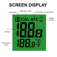 ILWQ-298 Long Glass Tube Pentype pH Meter Sharp Tip Probe Digital Water Quality Tester Dual Display with ATC 2.0~12.0pH Measurement Range - Instrulife