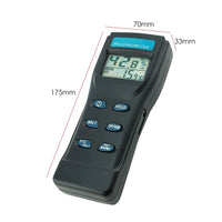 ILTH-824 Digital Temperature Humidity RH Meter Gauge Monitor, Professional Thermo-Hygrometer Psychrometer with Dew Point / Wet Bulb Temperature, Hard Case, Replaceable Probe - Instrulife