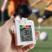 ILTH-296 Wearable 2-in-1 WBGT + HI Heat Index Checker Wet Bulb Globe Temperature Heat Stress Meter Air Globe Temperature Humidity Tester with Dangerous Level Indicator Audible Alarm - Instrulife