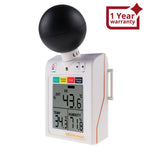 ILTH-296 Wearable 2-in-1 WBGT + HI Heat Index Checker Wet Bulb Globe Temperature Heat Stress Meter Air Globe Temperature Humidity Tester with Dangerous Level Indicator Audible Alarm - Instrulife