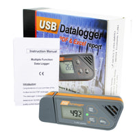 ILDA-204 Digital Waterproof USB Datalogger Humidity Temperature and Pressure Barometric Data Logger gauge, generate PDF/Excel report LED indicator - Instrulife