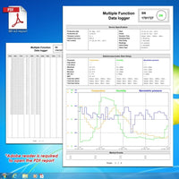 ILDA-204 Digital Waterproof USB Datalogger Humidity Temperature and Pressure Barometric Data Logger gauge, generate PDF/Excel report LED indicator - Instrulife