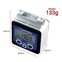ILAF-39 Digital 360° Spirit Level Angle Gauge Inclinometer w/ Magnets Box Type +/-180 degree Accuracy 0.1 degree Bevel Box Level Angle Finder Large LCD Display - Instrulife