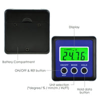 ILAF-201 Digital Protractor Angle Gauge Finder Bevel Box Inclinometer Level Meter Magnetic Base - Instrulife