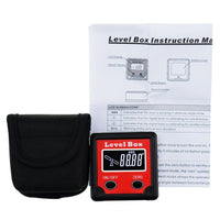 ILAF-260 Digital Level Box Protractor Angle Finder Bevel Gauge Magnetic Base with Tilt Direction Indicator, 360° (4 x 90°) Inclinometer Cube Meter Measurement Tool for Woodworking Installation - Instrulife