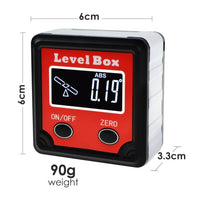 ILAF-260 Digital Level Box Protractor Angle Finder Bevel Gauge Magnetic Base with Tilt Direction Indicator, 360° (4 x 90°) Inclinometer Cube Meter Measurement Tool for Woodworking Installation - Instrulife