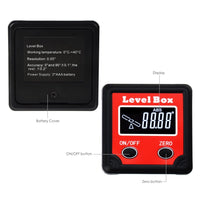 ILAF-260 Digital Level Box Protractor Angle Finder Bevel Gauge Magnetic Base with Tilt Direction Indicator, 360° (4 x 90°) Inclinometer Cube Meter Measurement Tool for Woodworking Installation - Instrulife