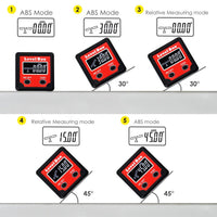 ILAF-260 Digital Level Box Protractor Angle Finder Bevel Gauge Magnetic Base with Tilt Direction Indicator, 360° (4 x 90°) Inclinometer Cube Meter Measurement Tool for Woodworking Installation - Instrulife
