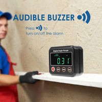 ILAF-320 Digital Angle Gauge Electronic Protractor with Magnetic Base V-Groove Highly Precise Level Box LED Technology Bright Display Sets Angle Measurement for Table Saw Carpentry etc - Instrulife