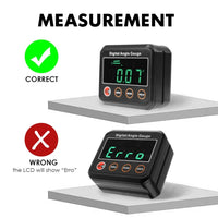ILAF-320 Digital Angle Gauge Electronic Protractor with Magnetic Base V-Groove Highly Precise Level Box LED Technology Bright Display Sets Angle Measurement for Table Saw Carpentry etc - Instrulife