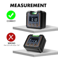 ILAF-321 Digital Angle Gauge Electronic Protractor Highly Precise Level Box with Bubble Level Magnetic Base Angle Measurement Tool LCD Technology Bright Display - Instrulife