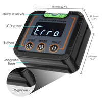 ILAF-321 Digital Angle Gauge Electronic Protractor Highly Precise Level Box with Bubble Level Magnetic Base Angle Measurement Tool LCD Technology Bright Display - Instrulife