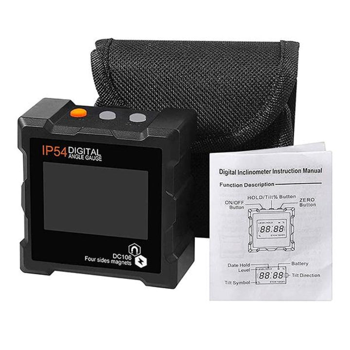 ILAF-325 Digital Level Box Angle Finder with 4 Magnetic Bases Inclinometer Large LCD Display Backlight EBTN IP54 Waterproof Level - Instrulife
