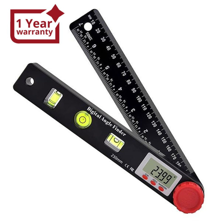 ILAF-327 4 in 1 Multifunctional Digital Angle Finder Protractor, Ruler (7inch, 190mm) Level Tool with Horizontal Vertical Circular Level - Instrulife