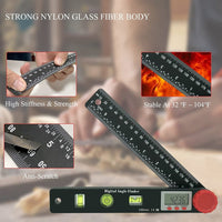 ILAF-327 4 in 1 Multifunctional Digital Angle Finder Protractor, Ruler (7inch, 190mm) Level Tool with Horizontal Vertical Circular Level - Instrulife